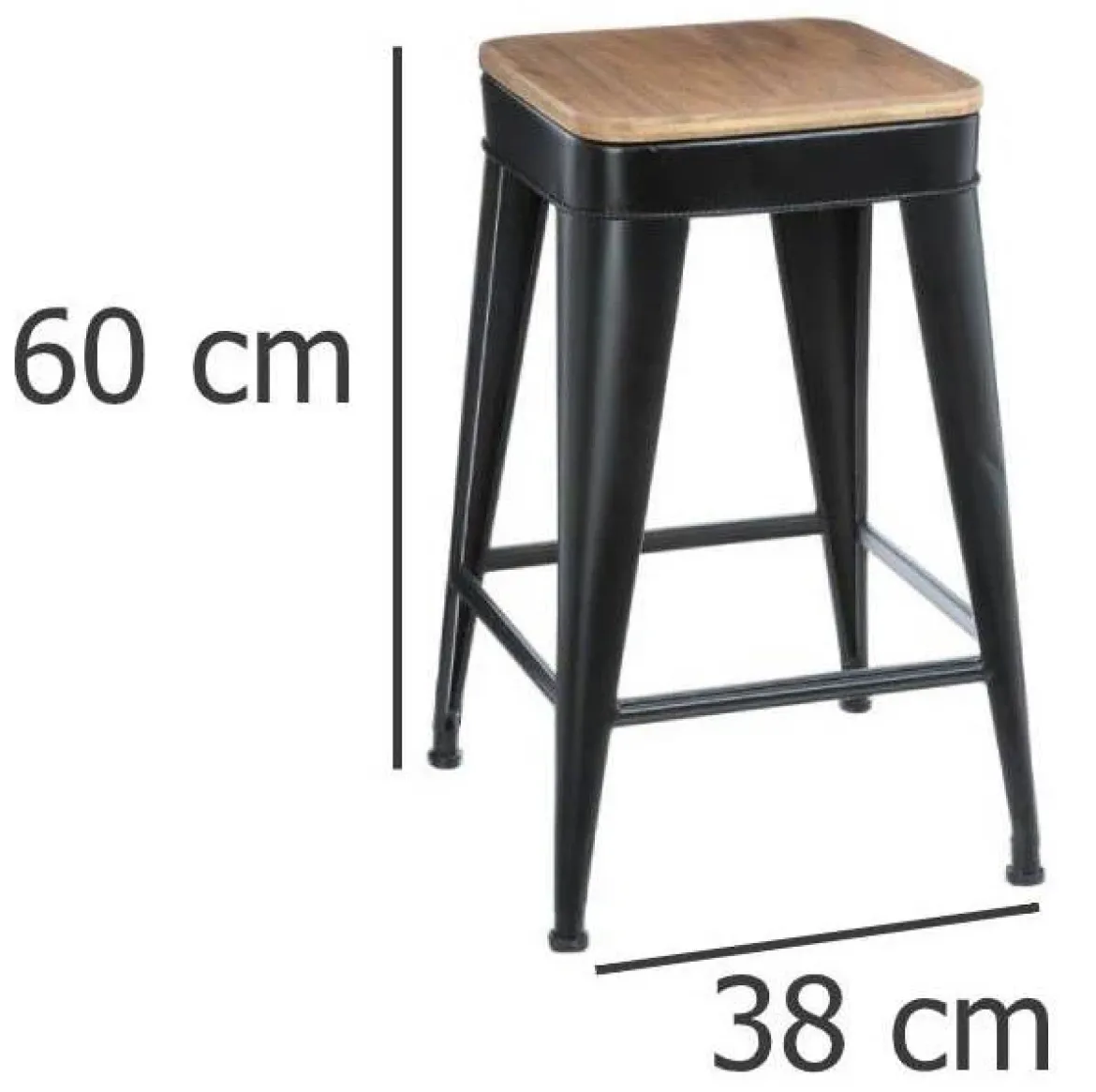 Stołek barowy, minimalistyczny hoker, 60 cm