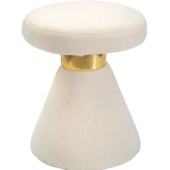 Stołek z pluszu, wys. 51 cm