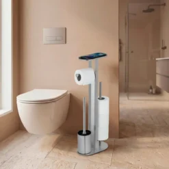 Stojak do WC 4w1 WENKO OREA, z półką na telefon