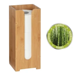 Stojak na papier toaletowy BAMBUSA, bambusowy, WENKO