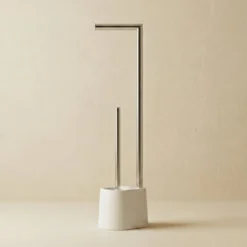 Stojak na papier toaletowy i szczotkę do WC STILK, 63 cm