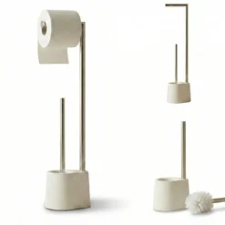 Stojak na papier toaletowy i szczotkę do WC STILK, 63 cm
