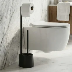 Stojak na papier toaletowy i szczotkę do WC STILK, 63 cm