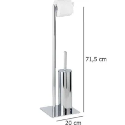 Stojak na papier toaletowy i szczotkę RECCO do WC - 2w1, WENKO