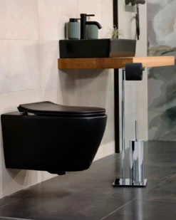 Stojak na papier toaletowy i szczotkę RECCO do WC - 2w1, WENKO