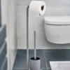 Stojak na papier toaletowy i szczotka do wc VETRO, wys. 63 cm