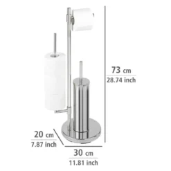 Stojak na papier toaletowy i szczotkę do WC, UNIVERSALO NEO - 3 w 1, WENKO