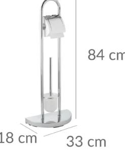 Stojak na papier toaletowy i szczotkę do WC, COSENZA - 2w1, WENKO