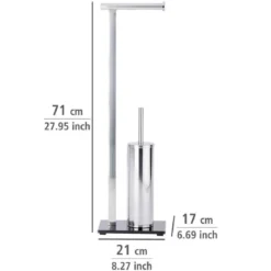 Stojak na papier toaletowy i szczotkę LAVA do WC - 2w1, WENKO