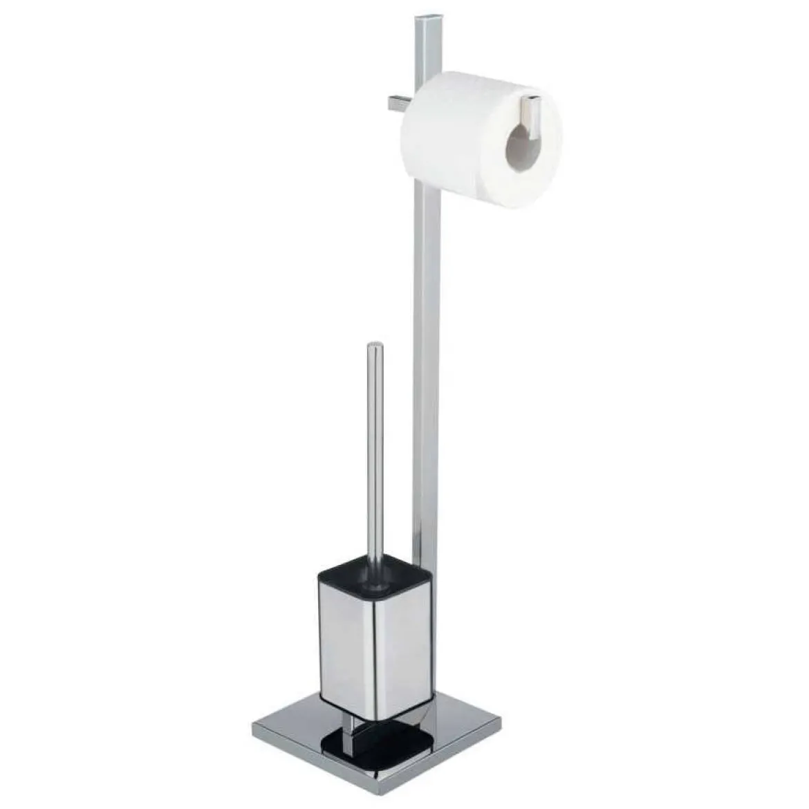 Stojak na papier toaletowy i szczotkę QUADRO do WC - 2 w 1, WENKO