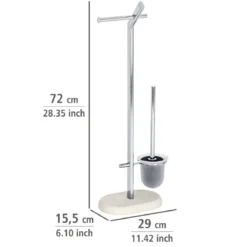 Stojak na papier toaletowy i szczotkę do WC, PURO - 2 w 1, WENKO