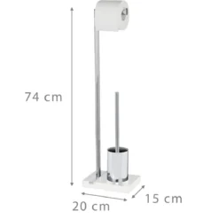 Stojak na papier toaletowy i szczotkę do WC, NOBLE - 2 w 1, WENKO