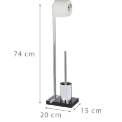 Stojak na papier toaletowy i szczotkę do WC, NOBLE - 2 w 1, WENKO