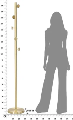 Stojak na ubrania, złoty, 190 cm