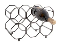 Stojak na wino HONEYCOMB, na 6 butelek, 31 x 22 x 16,5 cm