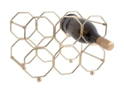 Stojak na wino HONEYCOMB, na 6 butelek, 31 x 22 x 16,5 cm