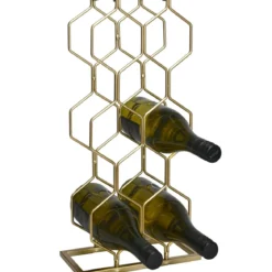 Stojak na wino metalowy, na 8 butelek, wys. 48 cm