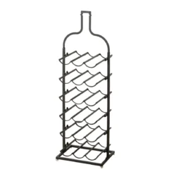 Stojak na wino metalowy w kształcie butelki BOTELLA, wys. 91 cm