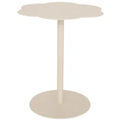 Stolik boczny FLORA Ø 43 cm, blat w kształcie kwiatu, metal