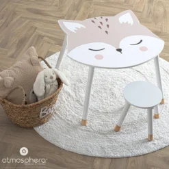 Stolik dla dziecka LISEK z sosnowymi nóżkami, 43 cm