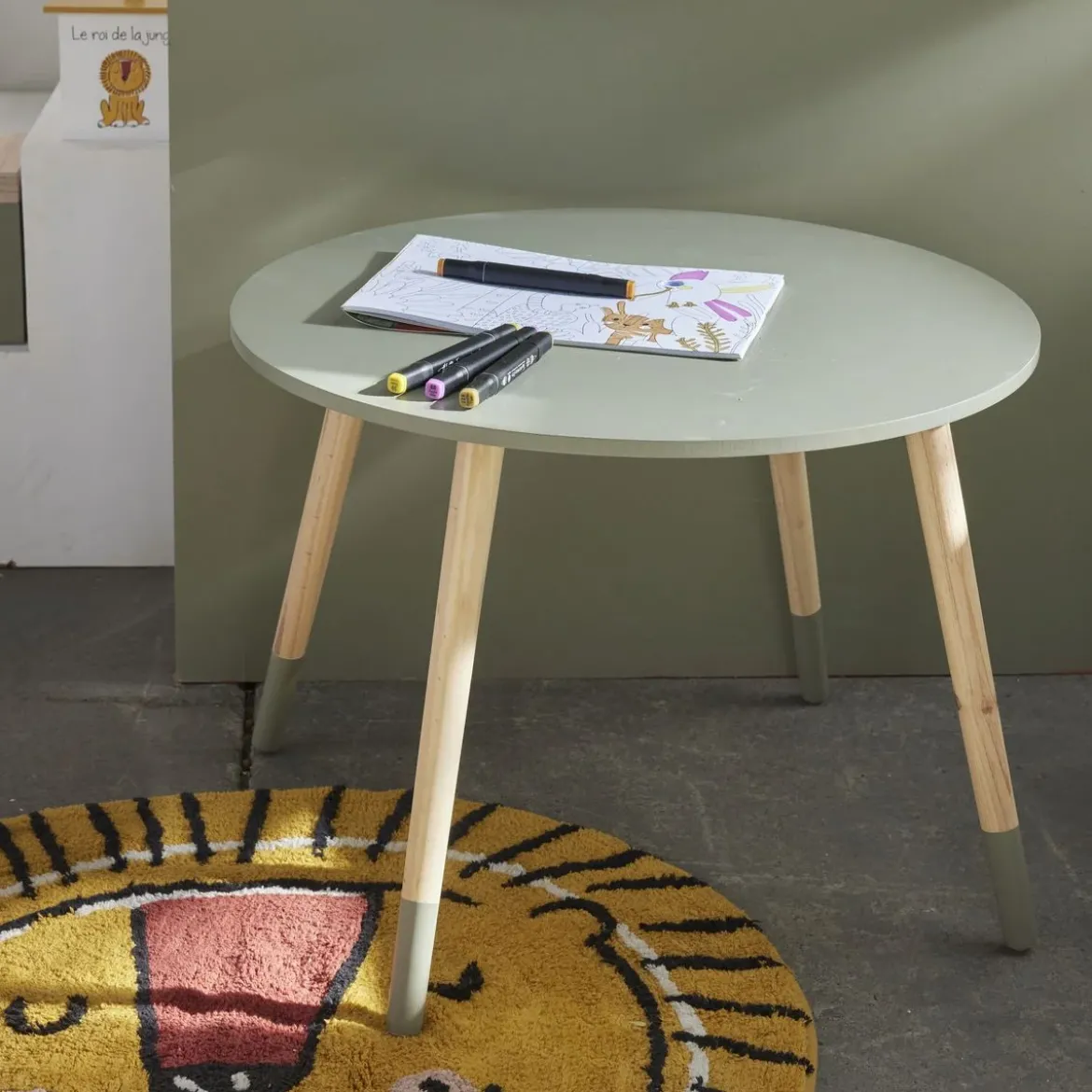 Stolik dla dziecka THE KING OF THE JUNGLE, Ø 60 cm