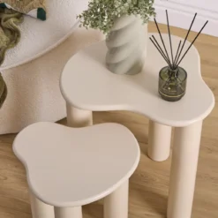 Stoliki kawowe OLAO organiczne blaty chmurki, 2 sztuki