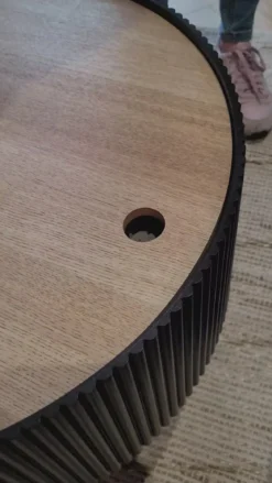 Stolik kawowy ze schowkiem ENOLA, okrągły, Ø 38,5 cm