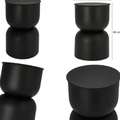 Stolik kolumna DISA, matowy, Ø 31 cm
