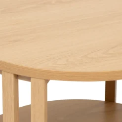 Stolik nocny, lamele, z półką SLAT, 48 cm
