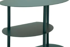 Stolik nocny SATURN, metalowy, morski, 49,5x27,5x49,5 cm