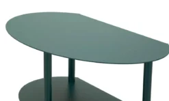 Stolik nocny SATURN, metalowy, morski, 49,5x27,5x49,5 cm