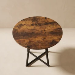 Stolik okrągły na krzyżakowej podstawie, Ø 80 cm x 72 cm