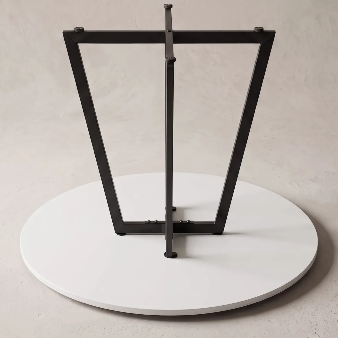 Stolik okrągły na krzyżakowej podstawie, Ø 80 cm x 72 cm