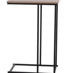 Stolik pomocniczy, boczny do kanapy, MDF i metal, 26 x 40 x 58 cm