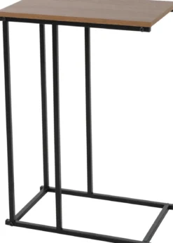 Stolik pomocniczy, boczny do kanapy, MDF i metal, 26 x 40 x 58 cm