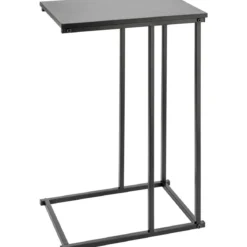 Stolik pomocniczy, boczny do kanapy, MDF i metal, 26 x 40 x 58 cm