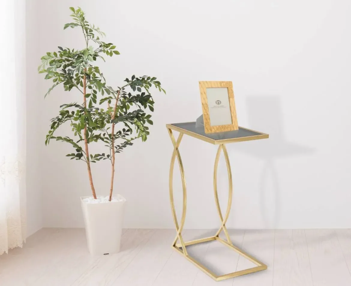 Stolik pomocniczy w stylu glamour, wys. 60 cm