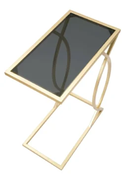 Stolik pomocniczy w stylu glamour, wys. 60 cm