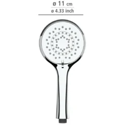Słuchawka prysznicowa z funkcją oszczędzania wody, Ø 11 cm, 5 strumieni, WENKO