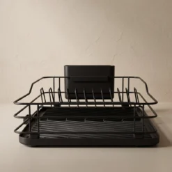 Suszarka do naczyń z ociekaczem i pojemnikiem na sztućce, 31 x 49 x 13 cm