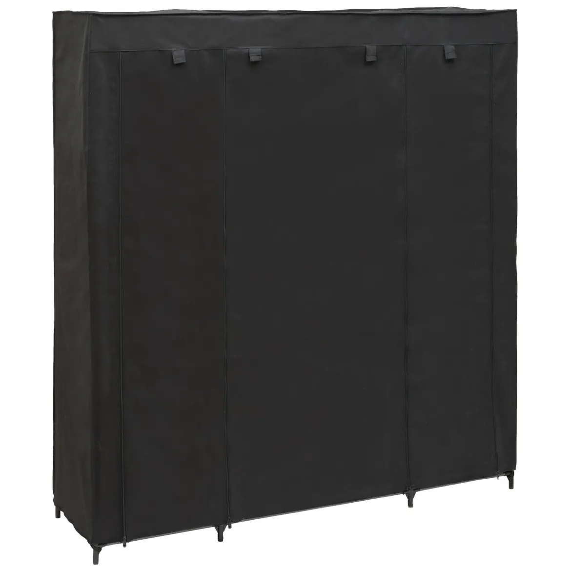 Szafa tekstylna DRESSY podwójna z 2 półkami, 155 x 45 x 165 cm