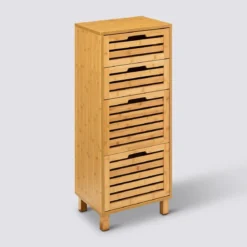 Szafka łazienkowa stojąca wysoka SICELA, z 4 szufladami, 40 x 30 x 97,5 cm
