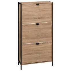 Szafka na buty ALIAJ, 3 przegrody, 63,2 x 24 x 122 cm