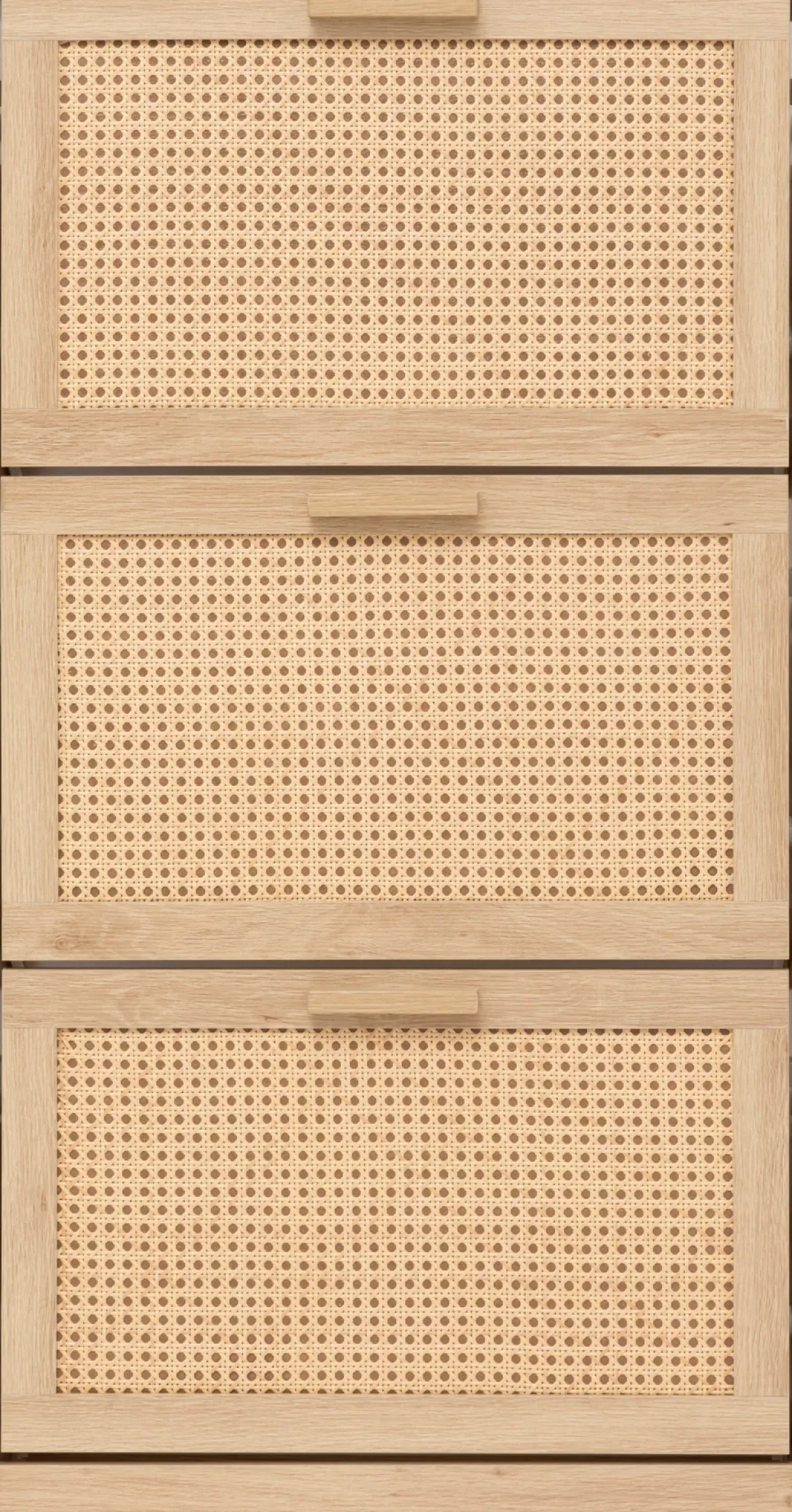 Szafka na buty wąska wysoka CANE, plecionka wiedeńska, 60 x 24 x 113 cm