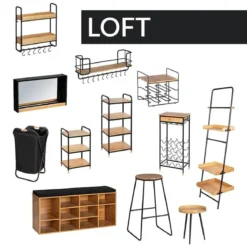 Szafka na buty z materiałowym siedziskiem LOFT, WENKO
