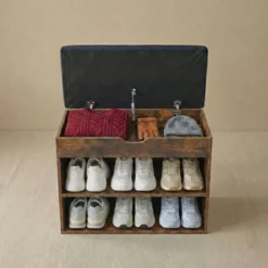 Szafka na buty z siedziskiem LEVA, 60 x 30 x 47 cm