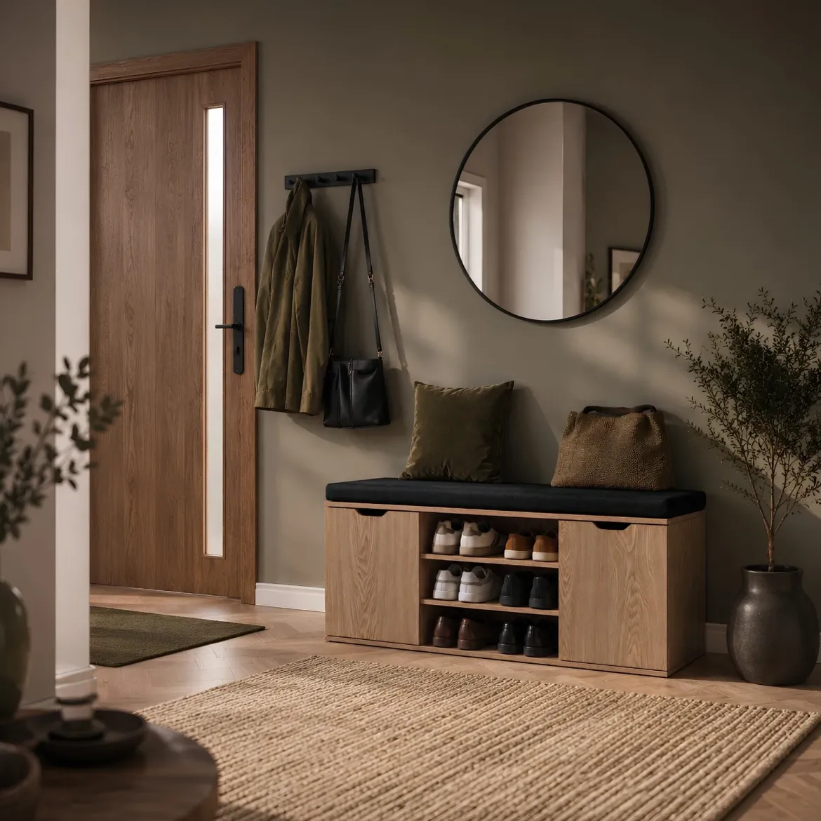 Szafka na buty z siedziskiem PORTA, 103 x 30 x 46 cm