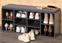 Szafka na buty z siedziskiem, 10 półek, Kesper
