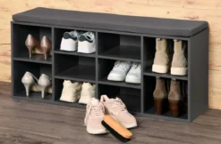 Szafka na buty z siedziskiem, 10 półek, Kesper