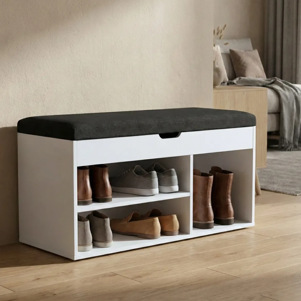 Szafka na buty z siedziskiem TRIA, 80 x 30 x 43 cm